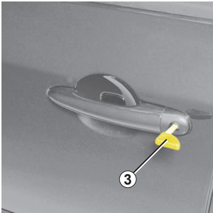 RENAULT SCENIC II - Utilisation de la clé de secours intégrée 2 à la carte renault - 2