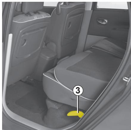 RENAULT SCENIC II - Pour rabattre un siège latéral - 1