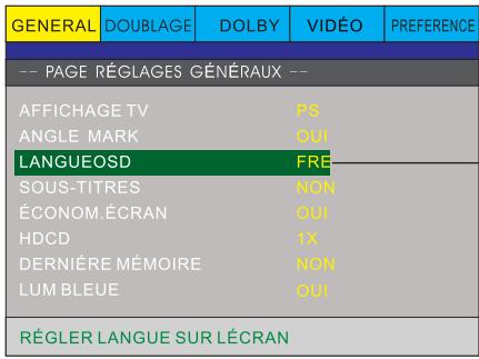 PEEKTON PK 6749 - Page REGLAGES generaux-suite) - 1