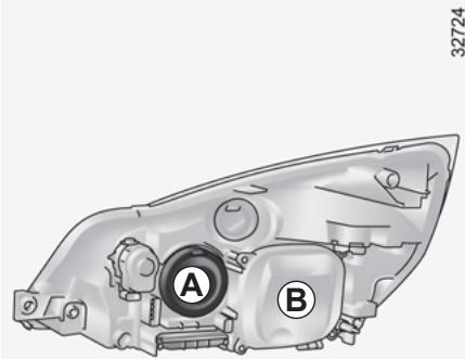 RENAULT ESPACE 4 2010 - PROJECTEURS LAMPES AU XÉNON : remplacement de lampes (1/2) - 1