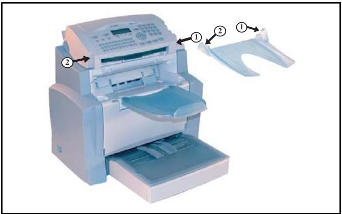 SAGEM AGORIS 4640 - Mise en PLACE du réceptacle de SORTIE du document original - 1