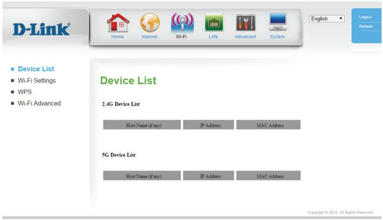 D-LINK DWR-953 - Liste des périphériques - 1