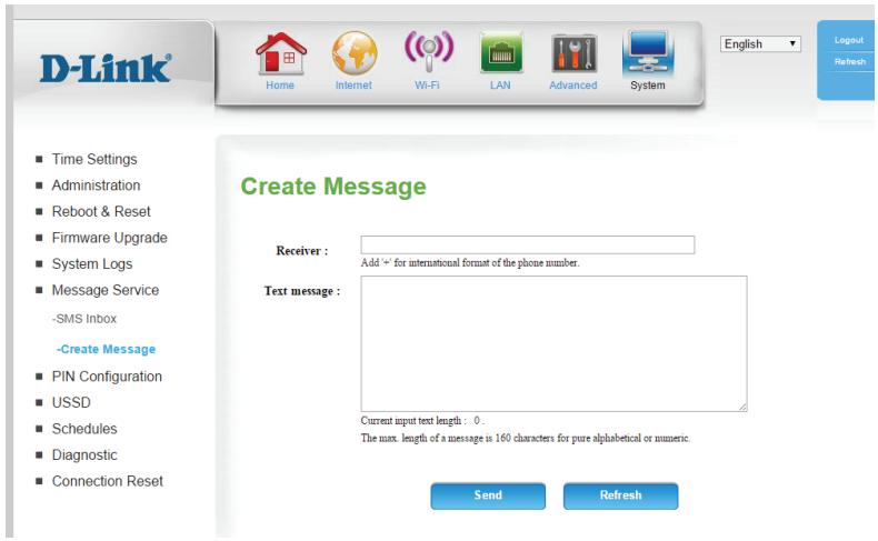 D-LINK DWR-953 - Créer un message - 1
