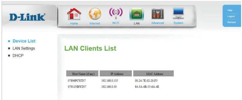 D-LINK DWR-953 - Liste des périphériques - 1