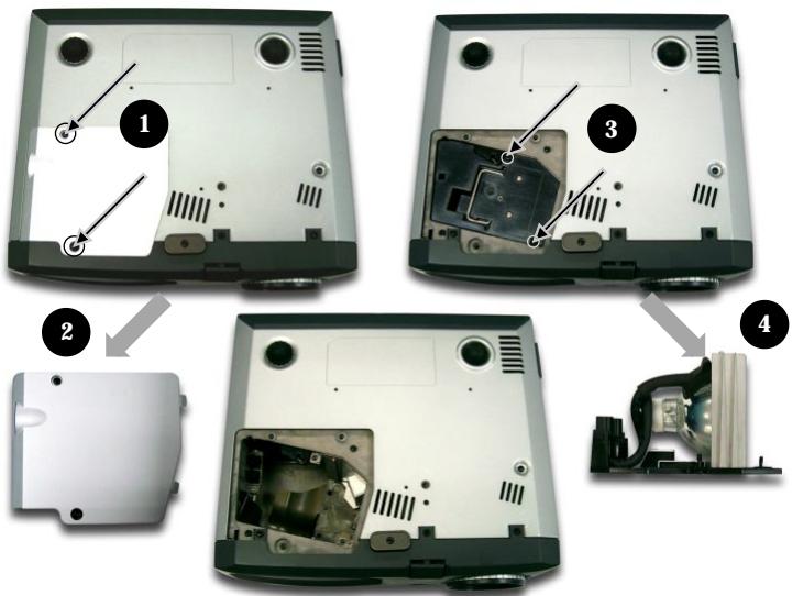 SAGEM MDP 2300X - Remplacer la lampe - 1