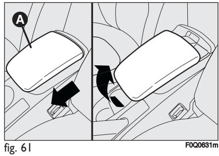 FIAT BRAVO - Accoudoir avant avec compartiment porte-objets (lorsqu'il est prévu) - 2