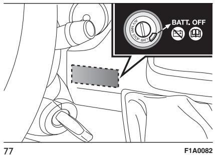 FIAT DUCATO - Function débranchement batterie (sectionneur) - 1