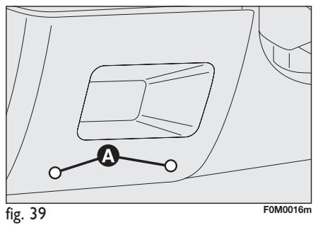 FIAT PUNTO - Centrale sur la planche de bord fig. 40 - 1