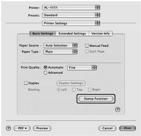 EPSON M2000 - Clique sur stamp function (fonction tampon). - 1