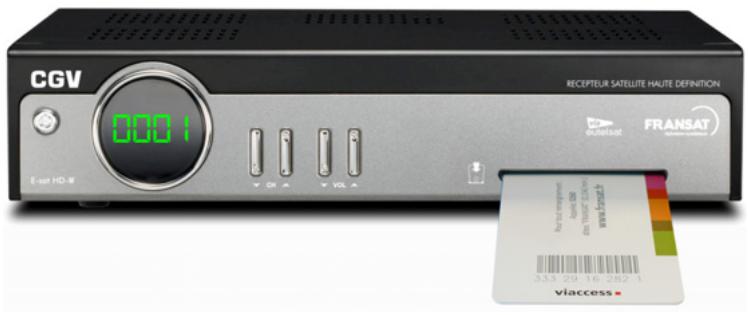 CGV E-SAT HD-W - Utilisation de la carte à puce fournie - 1