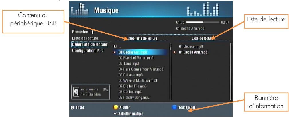 CGV E-SAT HD-W - Lecture fichier audio MP3 - 1
