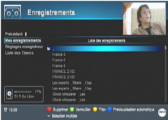 CGV E-SAT HD-W - Lecture des enregistrements numériques - 1