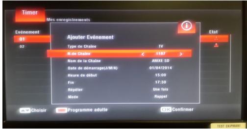 CGV E-SAT HD-W4 (FRANSAT), ESAT HD-W4 - Important : - 1