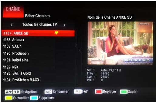 CGV E-SAT HD-W4 (FRANSAT), ESAT HD-W4 - EDITOR LES CHÂNÉS (Renommer une chaîne - 2