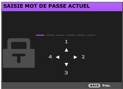BENQ W1110 - Modification du mot de passe - 1