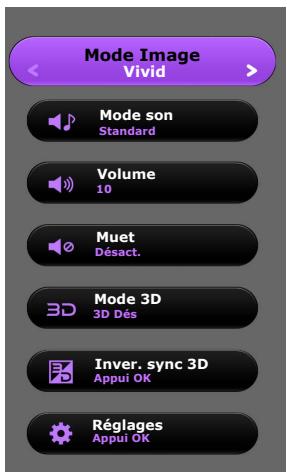 BENQ W1110 - Fonctions des menus - 3
