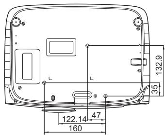 BENQ W1110 - Configuration de montage au plafond - 1