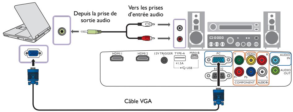 BENQ W1110 - Connexion à un ordinateur - 1