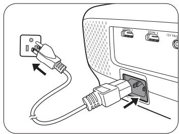 BENQ W1110 - Mise en marche du projecteur - 1