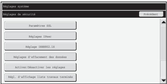 SHARP MX-FR10U - Paramètres du système pour la sécurité - 1
