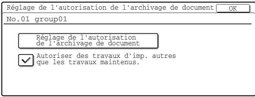 SHARP MX-FR10U - Ecran d'enregistrement du groupe d'autorité - 2