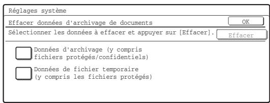 SHARP MX-FR10U - ■ Effacer les données d'archivage de documents - 2