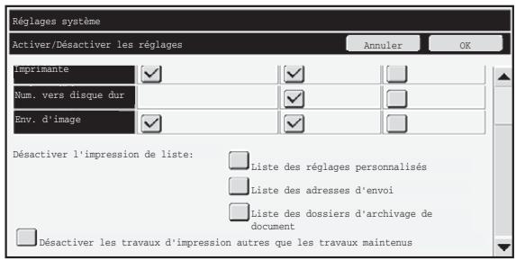 SHARP MX-FR10U - ■ Désactiver les travaux d'impression autres que les travaux maintenus - 1