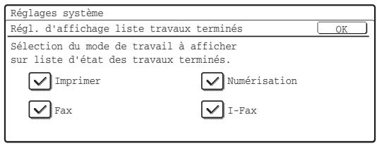 SHARP MX-FR10U - Régl. d'affichage liste travaux terminés - 2