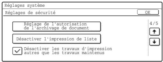 SHARP MX-FR10U - ■ Désactiver les travaux d'impression autres que les travaux maintenus - 2