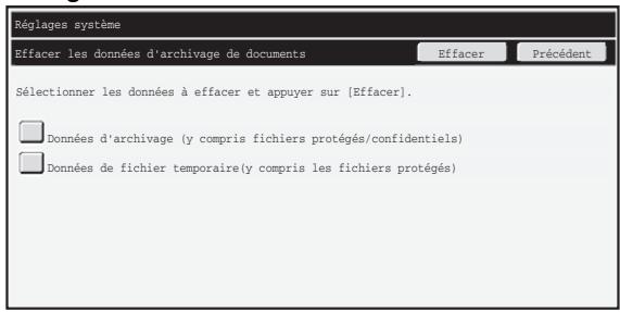 SHARP MX-FR10U - ■ Effacer les données d'archivage de documents - 1