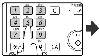 SHARP MX-M202D - Entre le mot de passe administrateur à l'aide des touches numériques. - 1