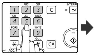 SHARP MX-M202D - Entrez votre numéro de compte (5 chiffres) à l'aide des touches numérotées. - 1