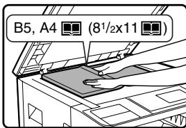 SHARP MX-M202D - Placez l'original sur la vitre d'exposition, en alignant la séparation entre les pages avec l'indicateur de format (voir ci-dessous). fermez le spf/rspf. - 1