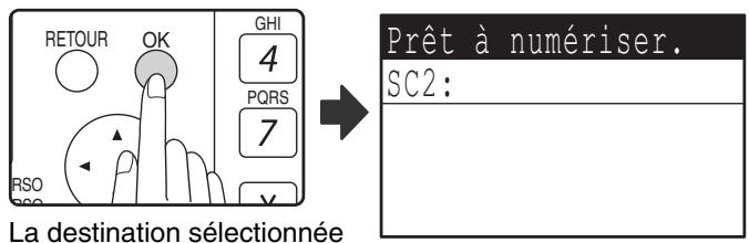 SHARP MX-M202D - Utilisez les touches [▼] ou [▲] pour sélectionner la destination souhaitée pour la numérisation. - 2