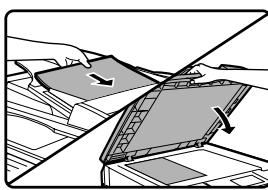 SHARP MX-M202D - Placez les originaux dans le plateau du chargeur de documents ou le premier original sur la vitre d'exposition. - 1