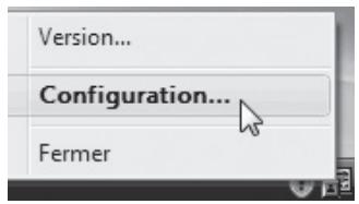 SHARP MX-M202D - Cliquez avec le bouton droit sur l'icone de button manager ( ) dans la barre des tâches et sélectionnez "configuration" dans le menu contextuel. - 1