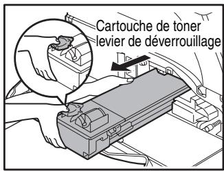 SHARP MX-M202D - Tirez la cartouche de toner tout en appuyant sur le levier de déverrouillage. - 1