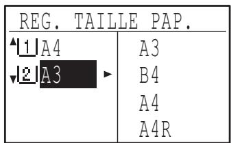 SHARP MX-M202D - Appuyez sur la touche [▼] ou [▲] pour sélectionner le magasin papier pour lequel le format papier est en cours de modification. - 2