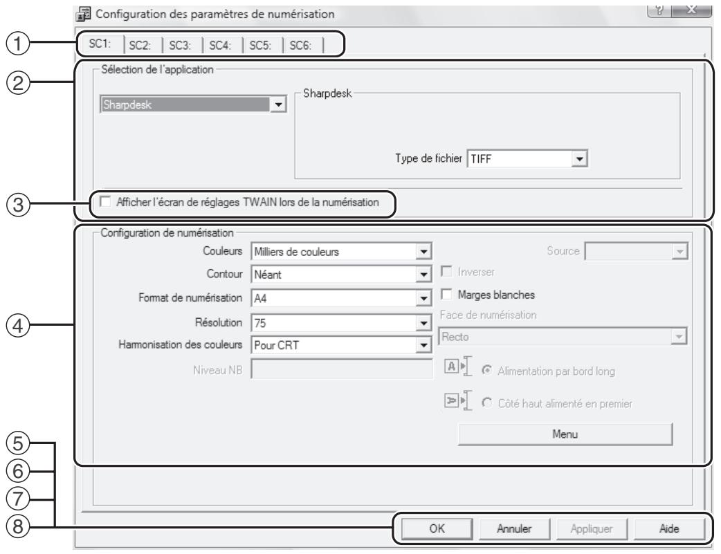 SHARP MX-M202D - Fenêtre de configuration - 1