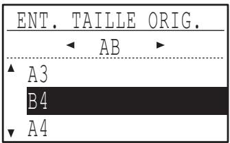 SHARP MX-M202D - Sélectionnez le format de l'original à l'aide de la touche [▼] ou [▲]. - 2
