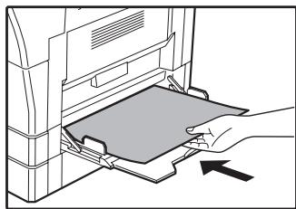 SHARP MX-M202D - Insérez le papier (face d'impression vers le bas) directement dans le plateau d'alimentation auxiliaire. - 1