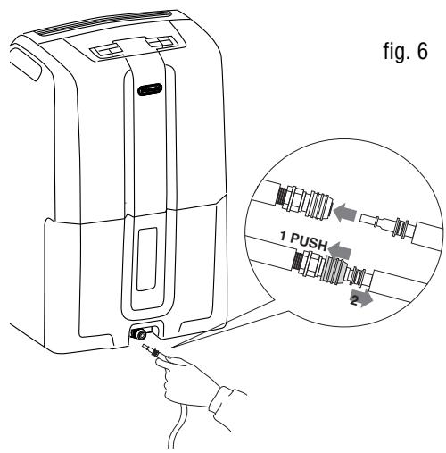 DELONGHI DD30P - C) vidange en continu à l'aide de la pompe (uniquement sur les modèles avec pompe) - 1