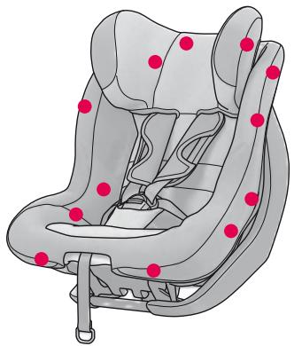 CONCORD ULTIMAX 2 ISOFIX - _ Mise en PLACE / retrait de la HOUSSE - 1