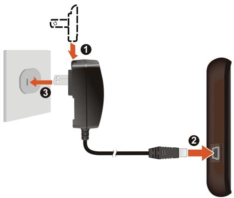 NAVMAN F610 - Comment charger la batterie à la maison ou au bureau ? - 3