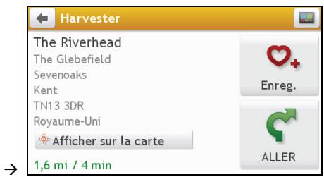 NAVMAN F610 - Comment rechercher un CI à l'aide de PRÉS D'ICI? - 6