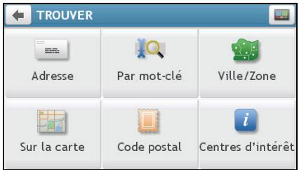 NAVMAN F610 - Comment naviguer sur les écrans des menus ? - 1