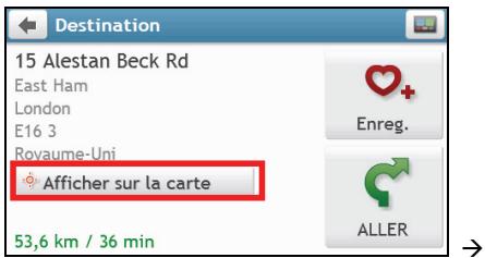 NAVMAN F610 - Comment prévisualiser la destination sur la carte ? - 1