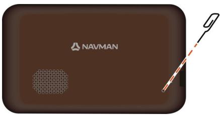 NAVMAN F610 - Réinitialisation de l'appareil - 1