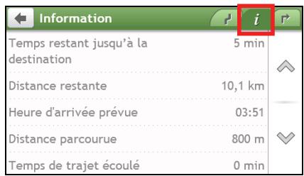 NAVMAN F610 - Comment visualiser les statistiques de mon itinéraire ? - 3