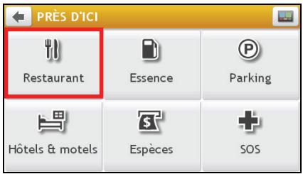 NAVMAN F610 - Comment rechercher un CI à l'aide de PRÉS D'ICI? - 2